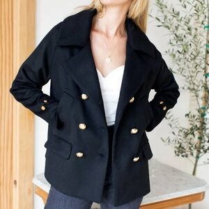 Emerson Fry David Coat with Gold Buttons